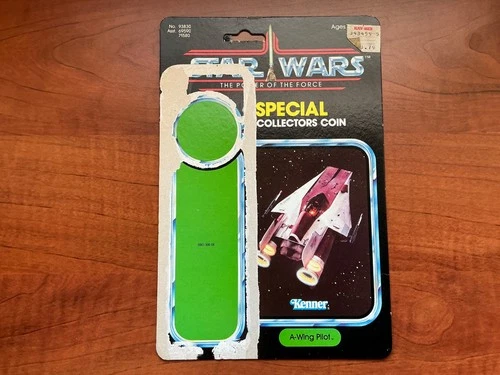 Vintage Kenner Star Wars Figure Card POTF 92 Back Cardback A Wing Pilot
