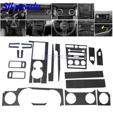 22pcs Fits Car Ford Mustang Carbon Fiber Interior Trim Cover Black 2005-09 Us