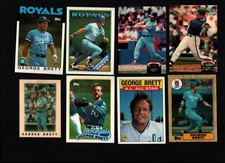 George Brett 1986 1987 1988 1989 1991 Topps Stadium Club Baseball Cards