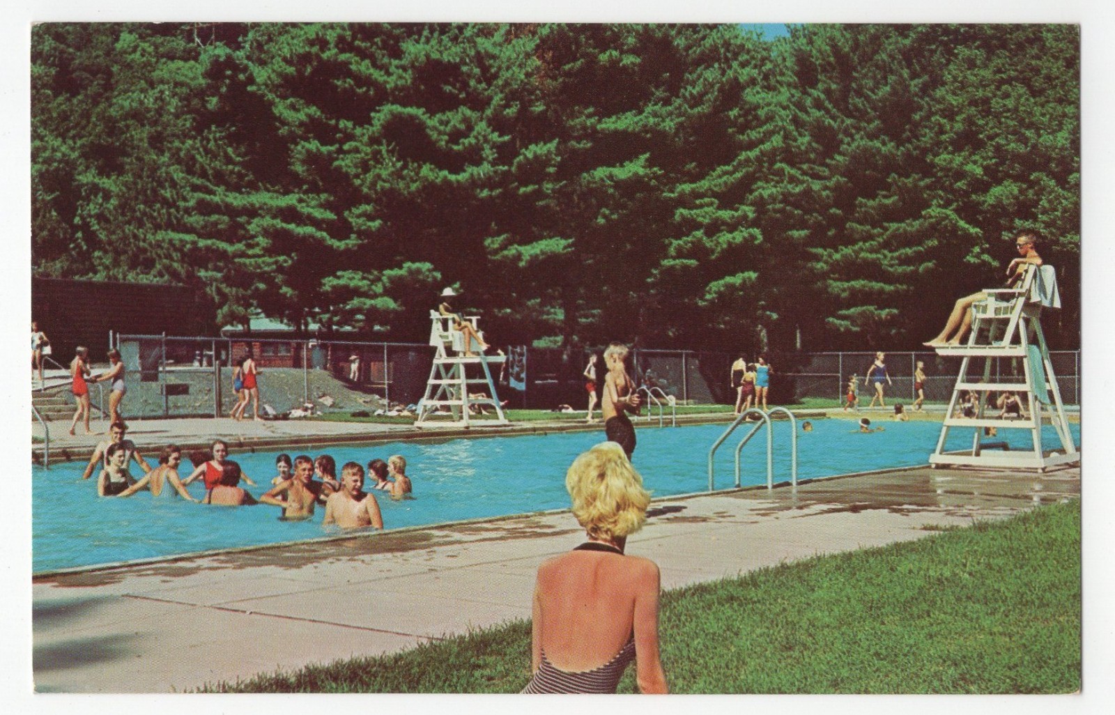 Hyner Run State Park Pool Renova Pennsylvania Postcard