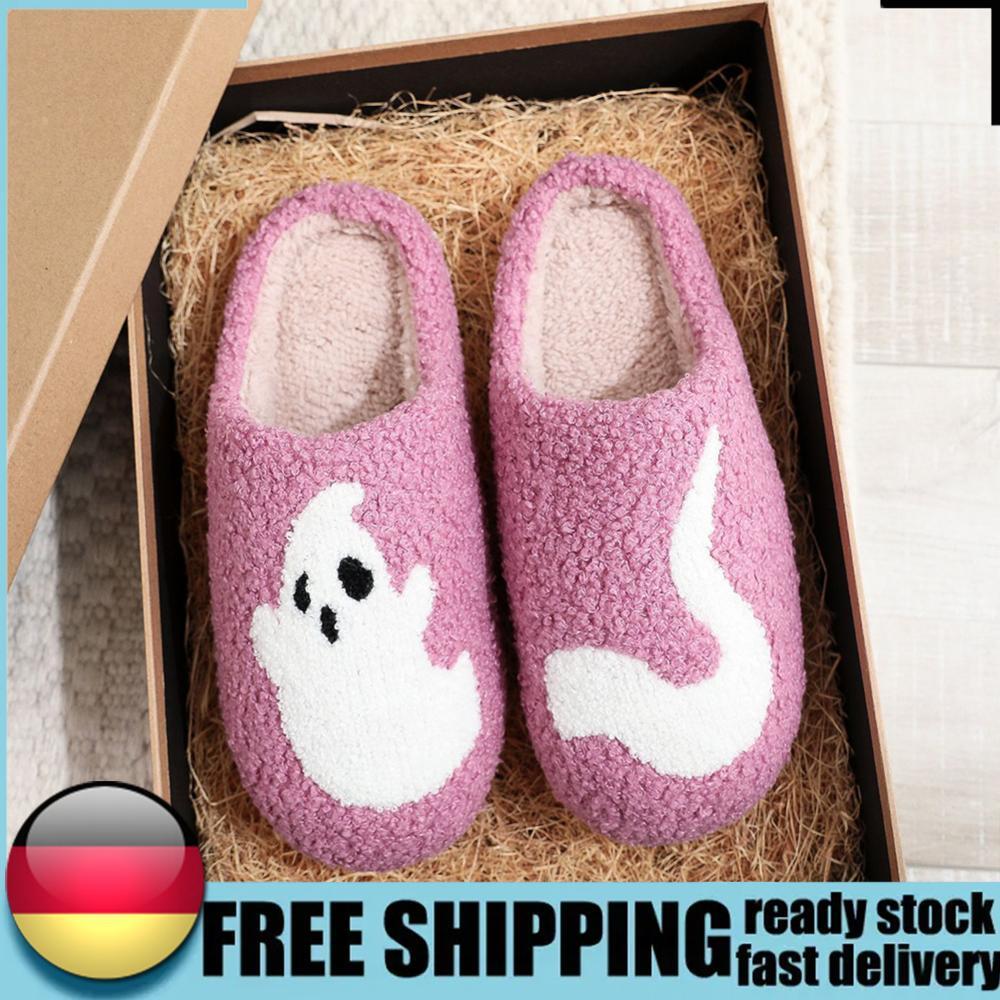 APL Halloween Fantasma Peluche Pantofole Fuzzy Ghost Comode per Uomo Donna