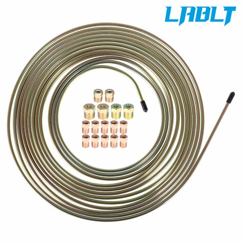 LABLT 2× Brake Line Tubing Kit 25Ft 3/16 Flexible Double Galvanized w/32 Fitting - Picture 2 of 10