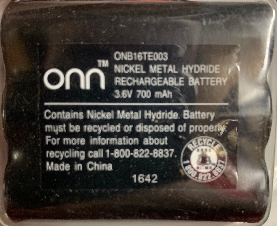 x2 ONN Batería de Teléfono Inalámbrico 3.6v 700 mAh Nimh Teléfono Baterías de Repuesto Foto 3 de 3