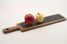 Acacia Wood & Slate Serving Paddle Cheese Board -Stow Green