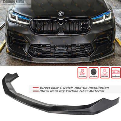 LCI Performance Style Carbon Fiber Front Bumper Lip Kit For 2021-2023 BMW F90 M5