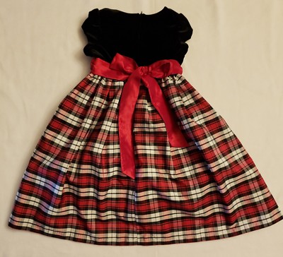 Jayne Copeland - Velvet and Taffeta Plaid Holiday Dress - Girls Size 4 | eBay Jayne Copeland - Velvet and Taffeta Plaid Holiday Dress - Girls Size 4 | eBay