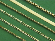 Solid 10k gold Chain Necklace Box ,Rope ,Curb ,figaro chain Real gold