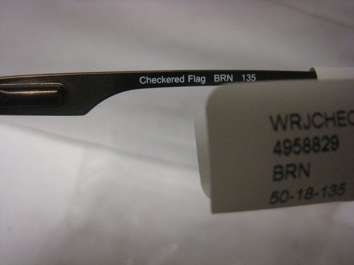 WRANGLER EYEGLASS FRAMES Style CHECKERED FLAG in BROWN 50-18-135-27v With Case - Picture 4 of 6
