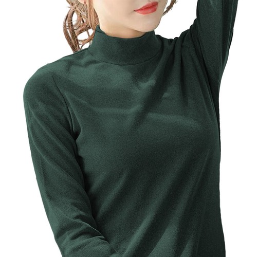 Women's Warm Turtleneck Base Layer Shirts Long Sleeve Thermal Underwear Tops - Picture 12 of 22