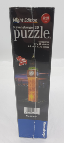 Ravensburger 3D Puzzle BIG BEN Night Edition 216 Piece SEALED - Picture 4 of 5