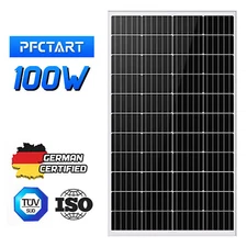 100W 12V Solar Panel High Efficiency Monocrystalline Module For RV Home Roof NEW