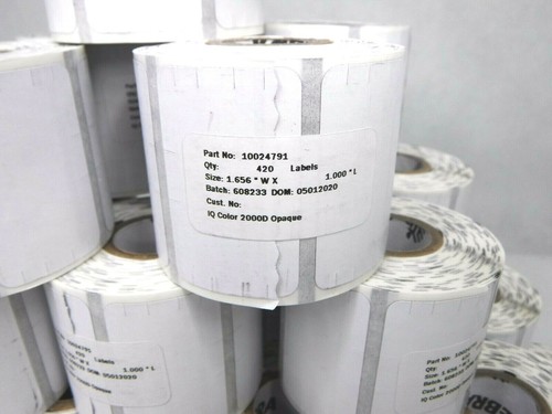 29 Rolls Zebra 10018944 IQ Color 2000D Opaque 1.656 W x 1"L Label - Picture 2 of 4