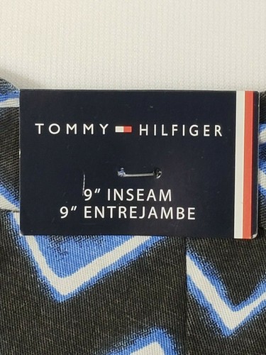 NWT Tommy Hilfiger Mens Casual Shorts 100% Cotton Blue Black White Sz 38 - Picture 3 of 6