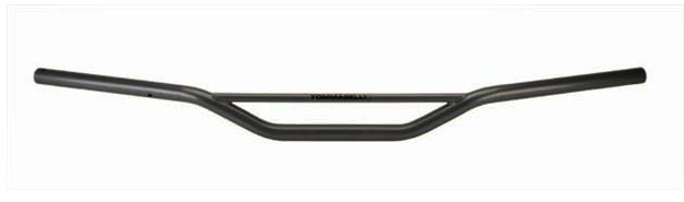 Guidon Ø22 avec barre Tommaselli acier noir H95 pour éliminer la fatigue des poignets