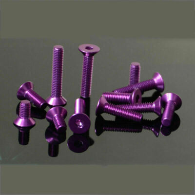 M3 Anodized Aluminum Hex Socket Countersunk Flat Head Screws Allen Bolts DIN 7991 Length 7mm / 10mm Available In 11 Colors - Foto 2