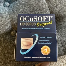 ocusoft lid scrub Original eyelid cleanser  sufferers 30 pads Each Exp2027