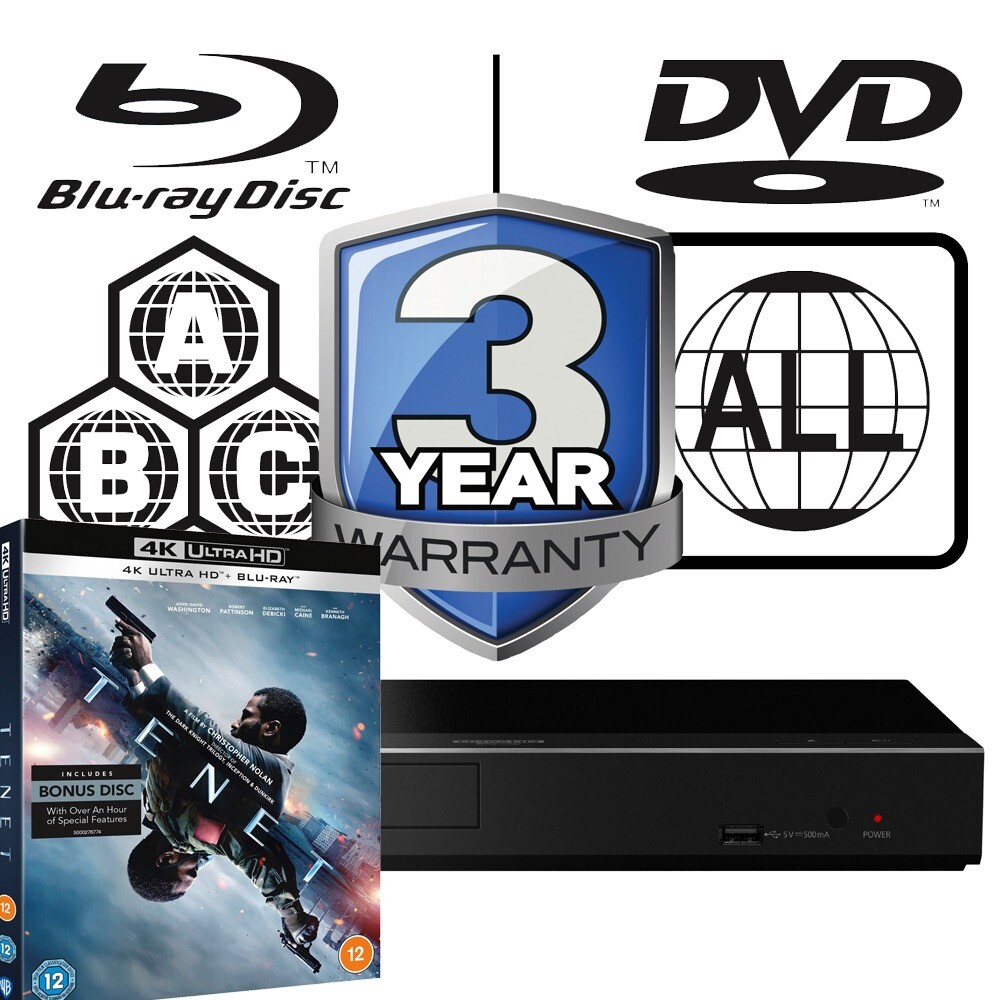 Panasonic Blu-ray Player DP-UB450 All Zone Code Free MultiRegion 4K & Tenet