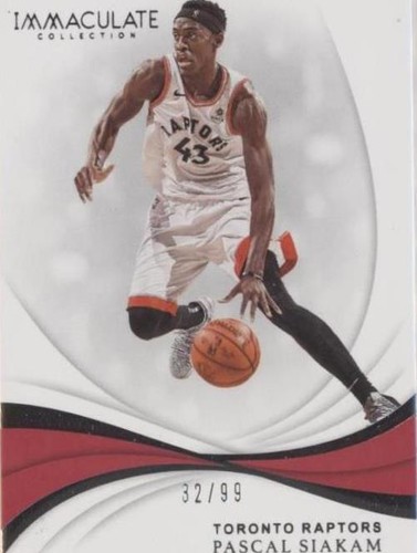 Pascal Siakam 2018-19 Immaculate Shadow Box Signatures /99 On Card 