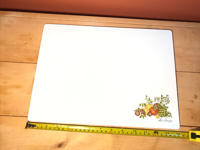 Corning Ware Spice of Life La Sauge Cutting Board 14x10 14'' x 10'' Vintage EUC