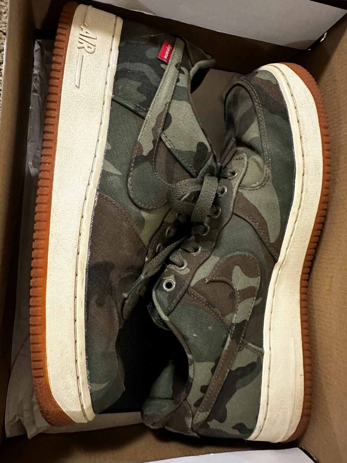 Taille 10,5   Nike Supreme x Air Force 1 Premium '08 NRG Low Camo