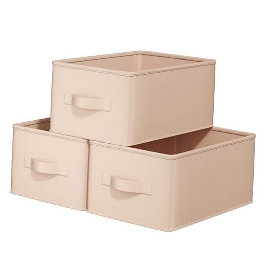 Storage Bins, Fabric Satin Storage Baskets for Shelves, 11.5