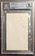 🦹🏼RARE! Byron McLaughlin Signed Index Card - Wanted USA Fugitive - Beckett BAS