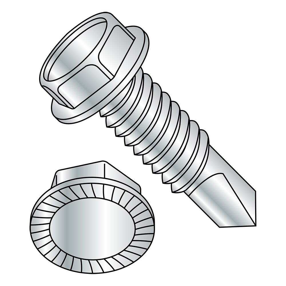 Zinc Plated Serrated Steel Self-Drilling Screw 313207KWSMS for Durability-image