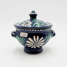 Soufflenheim Alsace French Rustic Bean Pot Lid Double Handled Earthenware