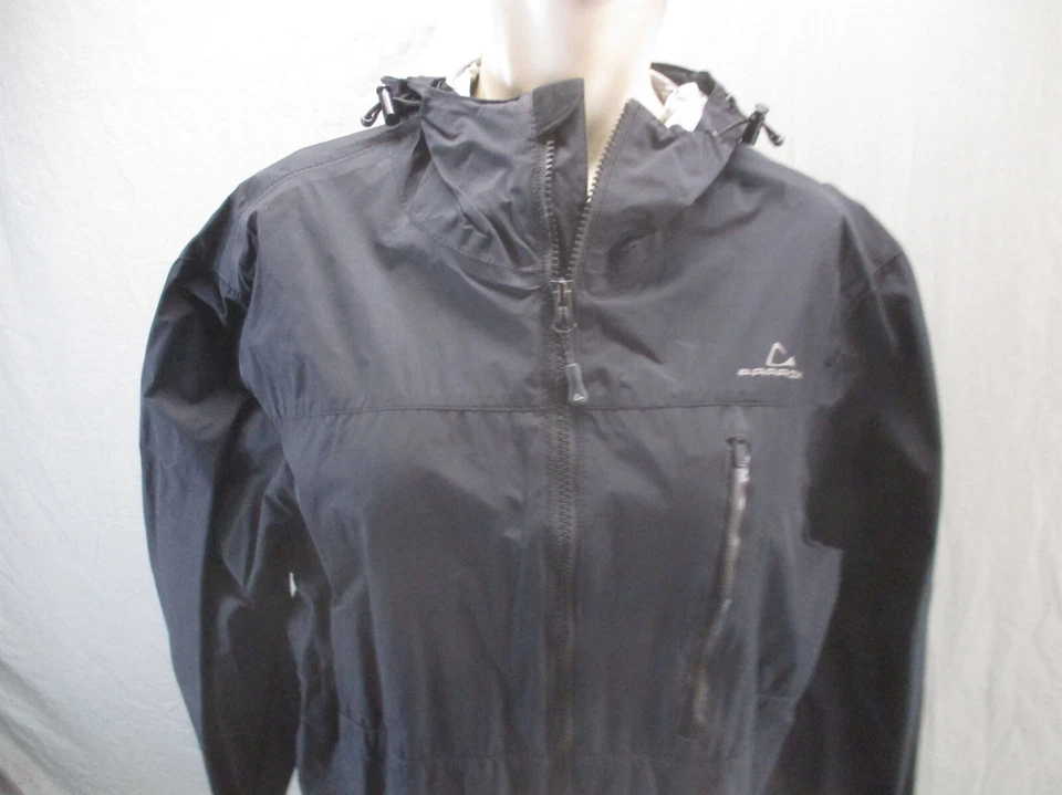 Chaqueta de lluvia PARADOX talla M para hombre negra 100 % nailon cremallera completa cuello soporte bolsillo 037 Foto 2 de 4