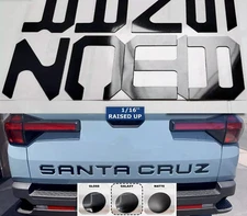 Galaxy Black Plastic Letters for Hyundai Santa Cruz 2022 23 2024 Inserts US MADE