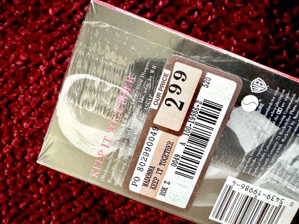 MADONNA KEEP IT TOGETHER CASSETTE TAPE SEALED SINGLE US LP PROMO HYPE SLIP BOX - Image 4 of 4