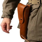 WW2 US M1916 Colt Pistol Holster - Light Brown Leather Military Reproduction WW1