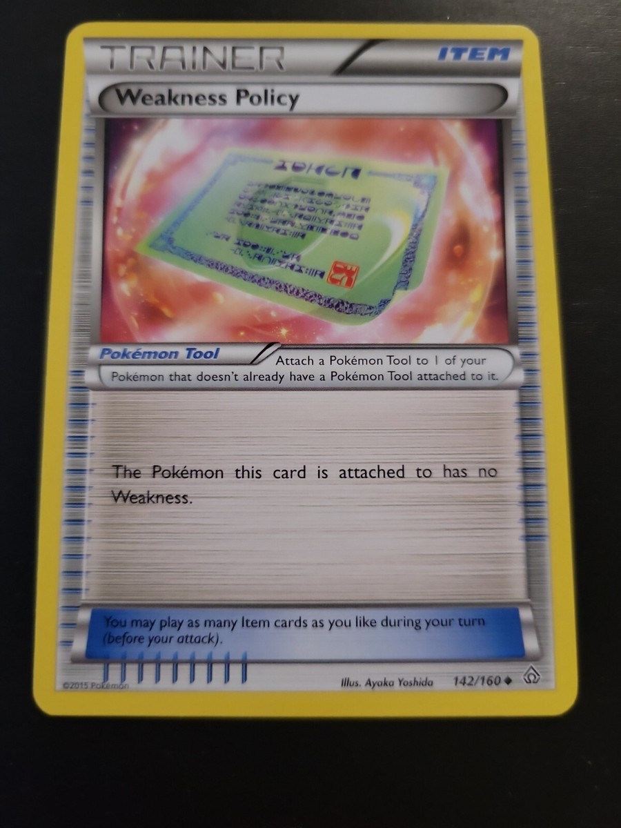 Pokemon TCG Card 2015 Primal Clash - Weakness Policy 142/160 | eBay Pokemon TCG Card 2015 Primal Clash - Weakness Policy 142/160 | eBay