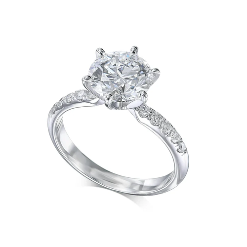 IGI Certified Lab Created 2.80 Ct Round Cut Diamond Platinum 950 Wedding Ring - Picture 3 of 13