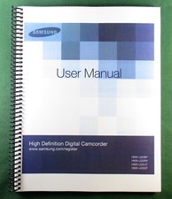 Samsung HMX-U20 Series Instruction Manual: Full Color 90 Pages  Clear Covers
