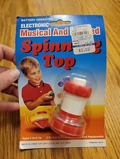 Vintage Tomy Electronic Music and Lighted Spinning Top Toy - New