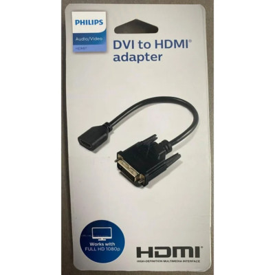 NEW! Philips Audio/Video DVI to HDMI Adapter Full HD 1080 A15