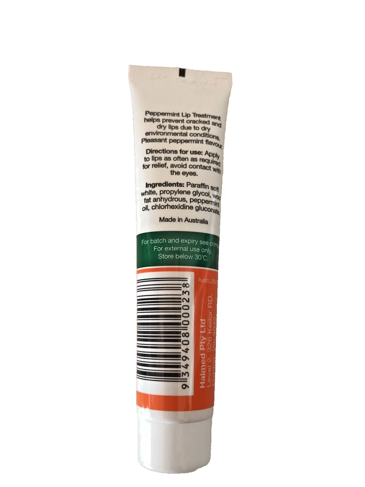 Peppermint Lip Ointment 20g Halmed Hospital Products - Lip Balm NEW x 8 - image 4 of 4