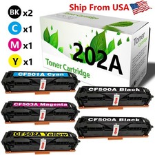  5PK,2BCMY 202A Toner Cartridge CF500A CF501A CF502A CF503A for M280nw M281fdw