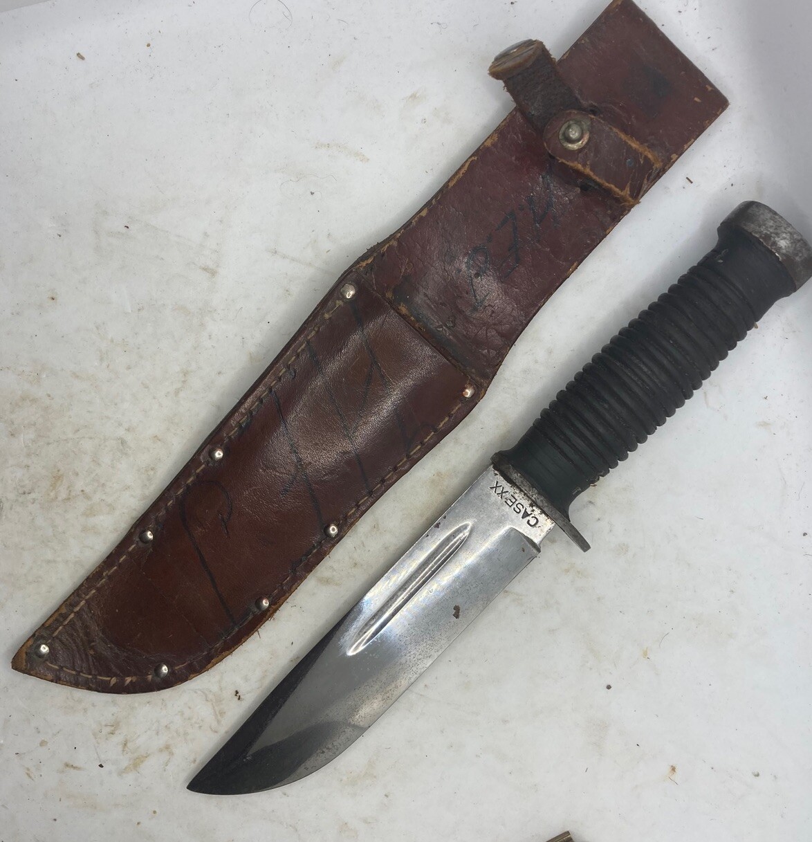 Vintage WWII CASE XX 3376”Q Quartermaster Combat Fighting Knife Vet