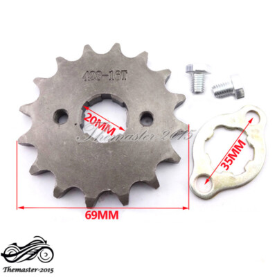 428 16T 20mm Front Sprocket For ATV Lifan YX Loncin Zongshen Pit Dirt Bike Sunl
