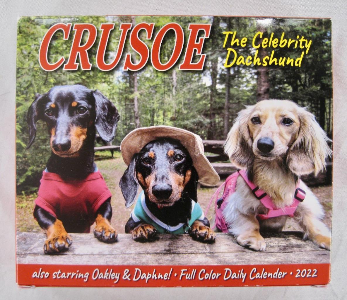 Crusoe The Celebrity Dachshund 2022 Daily Calendar Full Color Oakley Daphne  (O)