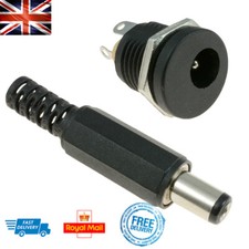 One Pair Male Female Socket Panel Mount Barrel Jack Plug DC 12V Power Connectors