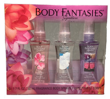 Body Fantasies Signature 3 - 1.7 Fl Oz Fragrance Body Sprays Brand New Gift Set
