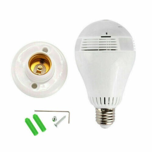 Telecamera A Lampadina Led WI-FI Audio Camera Video Sorveglianza Luce - Foto 7 di 8