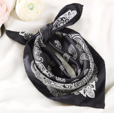 Men's 100 Silk Paisley Scarf Square Neckerchief 2pieces