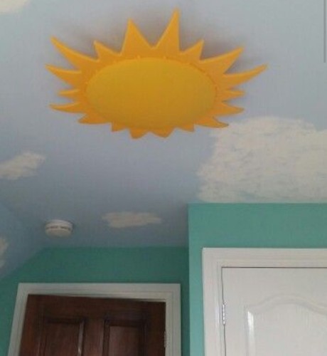IKEA Smila SOL Sun Ceiling Wall Light Fixture Vintage Kids Play Room Decor EUC - Picture 2 of 23