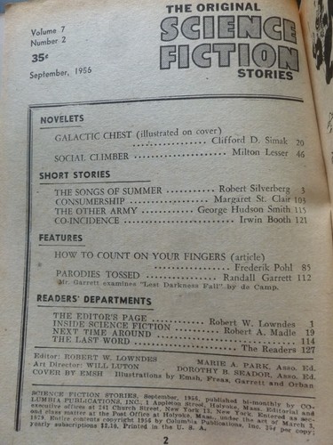 US Digest – (ORIGINAL) SCIENCE FICTION STORIES Sep 1956 – Robert Silverberg - Picture 4 of 10