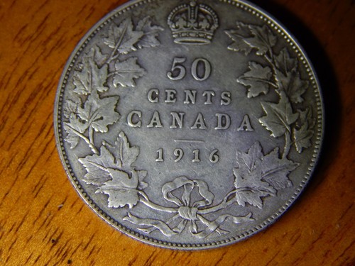 1916 Canada Fifty Cents George V - Picture 7 of 9