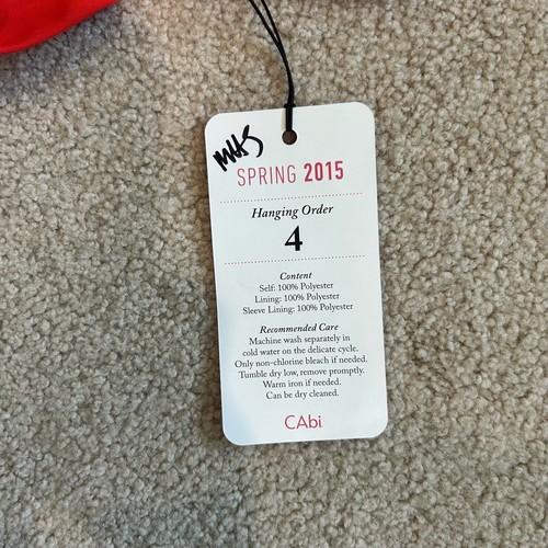 NWT Cabi #216 Jane Jacket Red Peplum Career Corporate Corpcore Office Size 4 - Picture 7 of 8